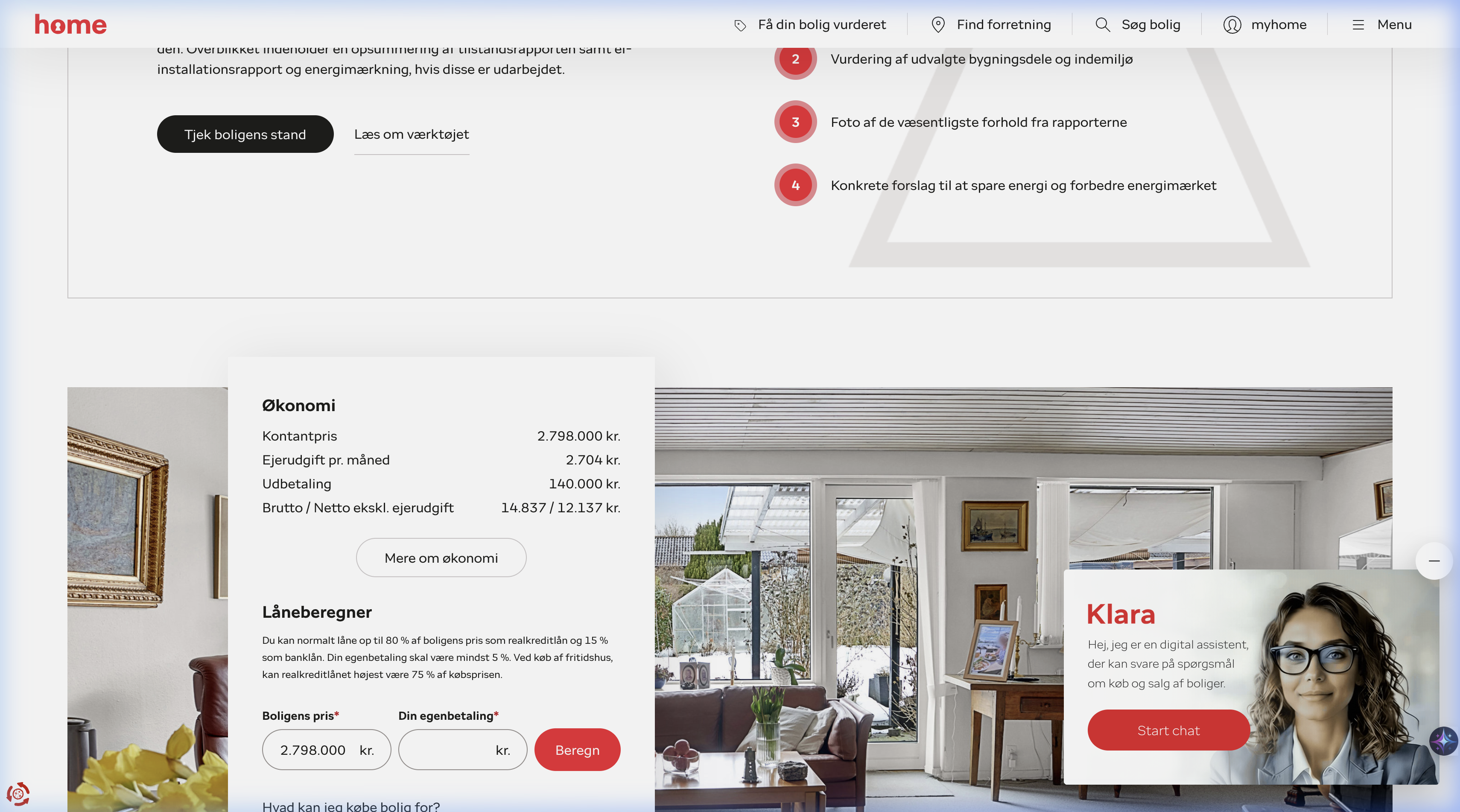 Ejerbolig salgsopstilling eksempel